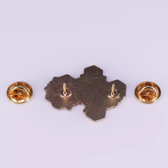 Beautiful Bee Honeycomb Bumblebee Enamel Pin - Picture 4 of 4